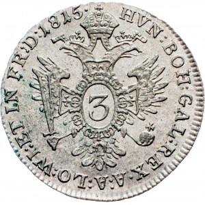 Franz I. (II.), 3 Kreuzer 1815, A, Vídeň