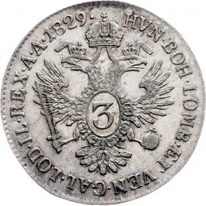 Franz I. (II.), 3 Kreuzer 1829, E, Karlsburg