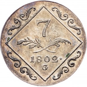 Franz I. (II.), 7 Kreuzer 1802, G, Nagybánya