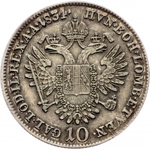 Franz I. (II.), 10 Kreuzer 1834, A, Vienna