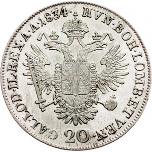 Franz I. (II.), 20 Kreuzer 1834, C, Prague