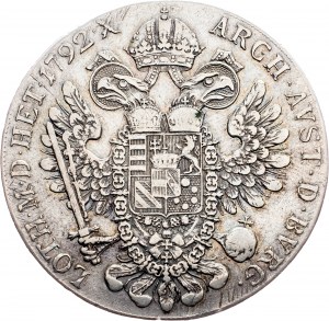 Franz I. (II.), 1 Thaler 1792, A, Vienna
