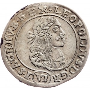 Leopold I., 6 Kreuzer 1669, KB, Kremnitz