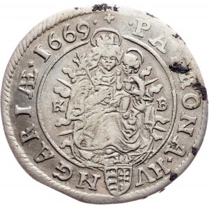 Leopold I., 6 Kreuzer 1669, KB, Kremnitz