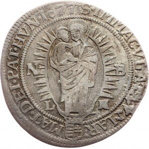 Leopold I., 6 Kreuzer 1677, NB, Nagybanya