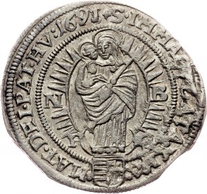 Leopold I., 6 Kreuzer 1691, NB, Nagybanya