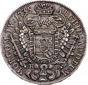 Charles VI, 1 Thaler 1735, KB, Kremnitz