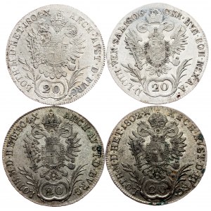 Franz I. (II.), 20 Kreuzer 1802, 1804, 1806, A, B, C