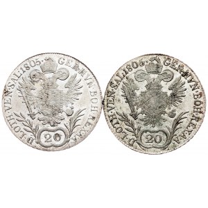Franz I. (II.), 20 Kreuzer 1805, 1806, B