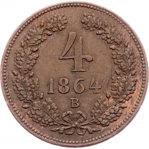 Franz Joseph I., 4 Kreuzer 1864, B