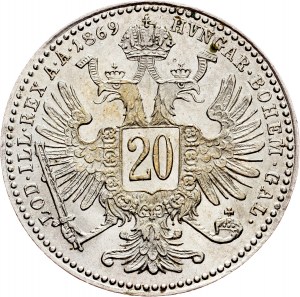 Franz Joseph I., 20 Kreuzer 1869, Vienna