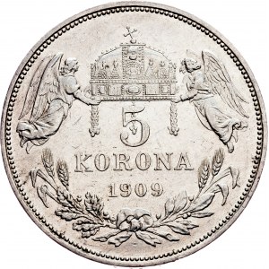 Franz Joseph I., 5 Korona 1909, KB, Kremnitz