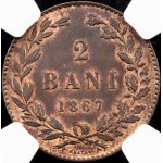 Romania, 2 Bani 1867, Heaton