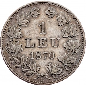 Rumunsko, 1 Leu 1870, C, Bukurešť
