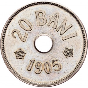 Romania, 20 Bani 1905, Brussels