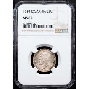 Romania, 1 Leu 1914