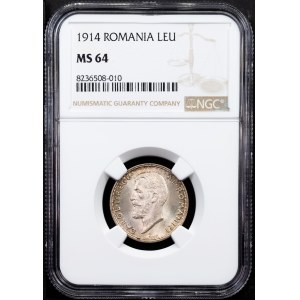 Romania, 1 Leu 1914
