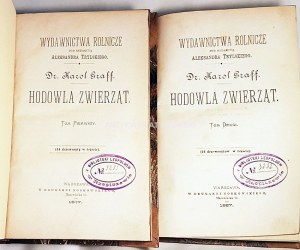 GRAFF HODOWLA ZWIERZĄT T. 1-2 (complete in 2 vols.) Warsaw 1887 - 150 pages on horse breeding!