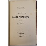 COSSA Luigi - THE BEGINNINGS OF THE SCIENCE OF FINANCE Wyd.1884