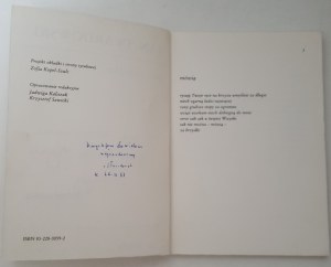 TWARDOWSKI Jan - NA OSIOŁKU Dédicace de l'auteur EDITION 1
