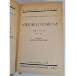 PROUST Marcel - SODOMA AND GOMORA Part two in 3 volumes In search of lost time Wyd. RÓJ wyd.1939