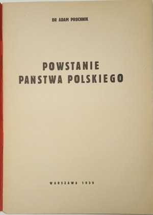 PRÓCHNIK Adam - POWSTANIE PASTWA POLSKIEGO Wyd.1939.
