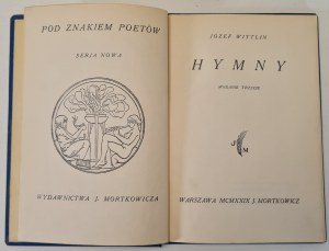 WITTLIN Józef - HYMNY Publisher J.Mortkowicz 1929