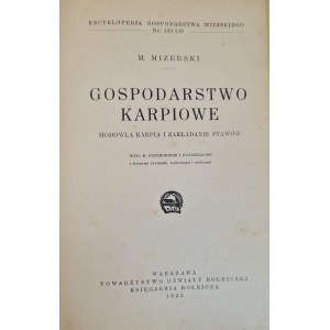 MIZERSKI M. - GOSPODARSTWO KARPIOWE Wyd. 1935 Illustrations