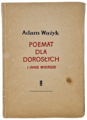 WA¯YK Adam - POEM FOR GOLDS AND OTHER POEMS Issue 1