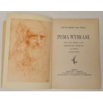 Leonardo da Vinci - Pisma wybrane t. 1-2. Wybór, układ, przekład i wstęp Leopolda Staffa, Warszawa - Kraków 1913