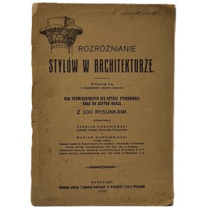 Domaniewski Czesław, Wawrzeniecki Marjan - Rozróżnianie stylów w architekturze. Warszawa 1930