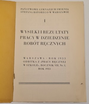 Úsilí a výsledky ruční práce, Varšava1933.