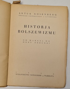 Rosenberg Arthur - Historja Bolszewizmu - from Marx to the present - Warsaw 1936,