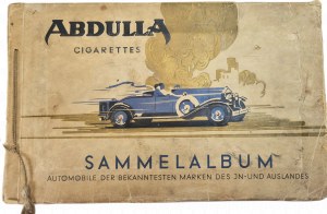 COLLECTION ALBUM ABDULLA cigarettes Cars of the most famous brands in Germany and abroad