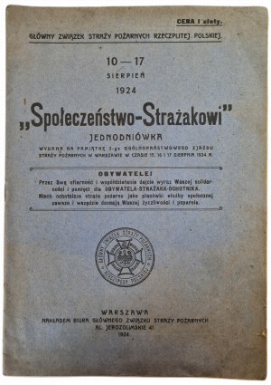 FIREFIGHTERS' SOCIETY 10.-17. srpna 1924 Jednodenní vydání