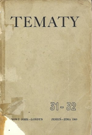 THEMES Year VIII Autumn-Winter 1969 No.31-32 MILLOW HERTZ TYRMAND