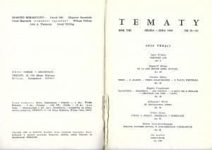 THEMES Year VIII Autumn-Winter 1969 No.31-32 MILLOW HERTZ TYRMAND