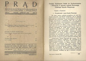 PRĄD Ročník 25 Ročník 35 Březen-duben 1938 MĚSÍČNÍK KULTURNÍHO A SPOLEČENSKÉHO ŽIVOTA