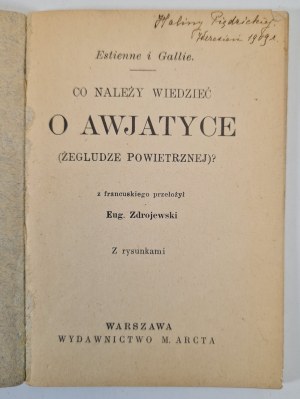 GALLIE and ESTIENNE - What you need to know about AVIATION (air navigation), ed.1909
