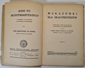 BADEN POWELL- WSKAZÓWSKI FOR SKAUTMISTERS Handbook of Scouting Education Theory for Troop Leaders, ed.1946