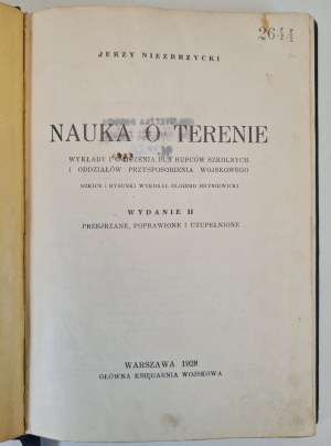 NIEZBRZYCKI Jerzy - NAUKA O TERENIE Wykłady i ćwiczenia dla hufców szkolnych i oddziałów przysposobienia wojskowego sketches and drawings made by Olgierd Hryniewski, wyd.1928