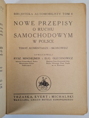 MINCHEJMER, OLECHNOWICZ - NEW PROVISIONS on car traffic in Poland, AUTOMOBILIST'S LIBRARY 4