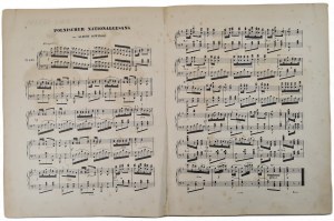 PATRIOTIC SONGS N.2 - HYMN NARODOWY Jeszcze Polska nie zginęła, notes by Albert Sowinski, arranged for piano by Ferdinand Beyer, publ[1855].