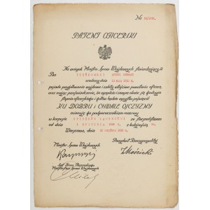 PATENT OFICERSKI, 22.09. 1938