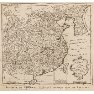 MAPA CHIN, Jacobus van der Schley, Pierere d’Hondt, Holandia, Amsterdam, 1749