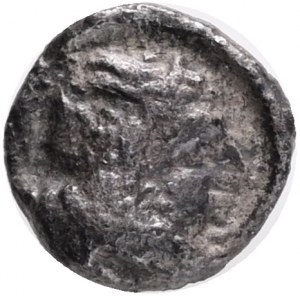 CILICIA, Nagidos AR Obol ca 400-380 BC, Obv: Head of Aphrodite right, N in left field., Rev: Head of Dionysos right, SNG Paris 15 var. Silver Weight 0,61g