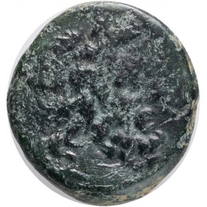 Phrygia, Apameia AE ca 88-40 BC, Diodo- and ...krate..., magistrates.Obv: Obv: Laureate head of Zeus right.Rev: AΠΑΜΕ / ΔΙΟΔΟ / ...KPATE..., Cult statue of Artemis Anaitis facing.Ref: Ref: SNG Copenhagen 175 var. (magistrate). AE. 8,7g.