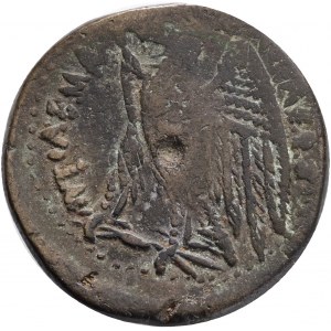 Ptolemaic Kings of Egypt, Ptolemy V Epiphanes. 204-180 BC. Æ. Head of Isis right, wearing wreath of grain ears, and her hair in long curls / Eagle with spread wings, standing left on thunderbolt. Svoronos 1234; Faucher & Lorber Series 6B; SNG Copenhagen 2