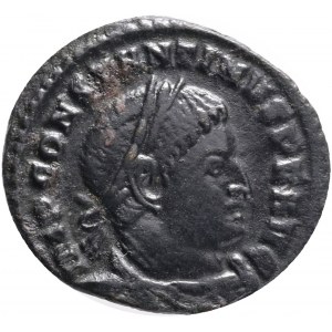 CONSTANTINE I. 307-337 AD. Æ Follis . Ticinum, A.D. 314/5. IMP CONSTANTINVS P F AVG, laureate and cuirassed bust of Constantine I right / SOLI INVI-C-TO COMITI, Sol standing facing, head left, extending arm and holding globe;*//P·T. RIC 21.Bronze Weight 3