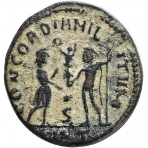DIOCLETIANUS Antoninian Siscia CONCORDIA MILITUM, RIC V Bronze 3.89g 19mm mint Siscia